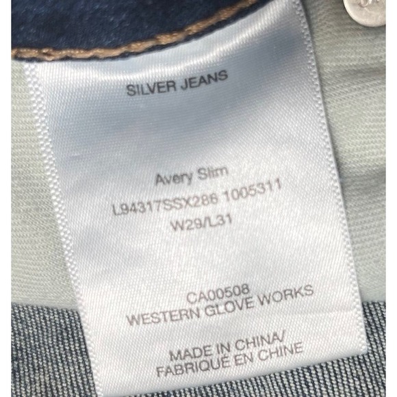 Silver Jeans Co. Womens 29x31 Avery High Rise Curvy Fit Straight Leg-1078 - Picture 8 of 8